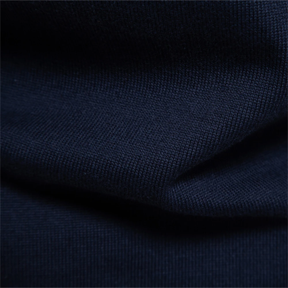 2023 New Autumn Cotton Polo Neck Sweaters for Men High Quality Pullover Knitted Sweater Men England Style Casual Social Pull Men 5