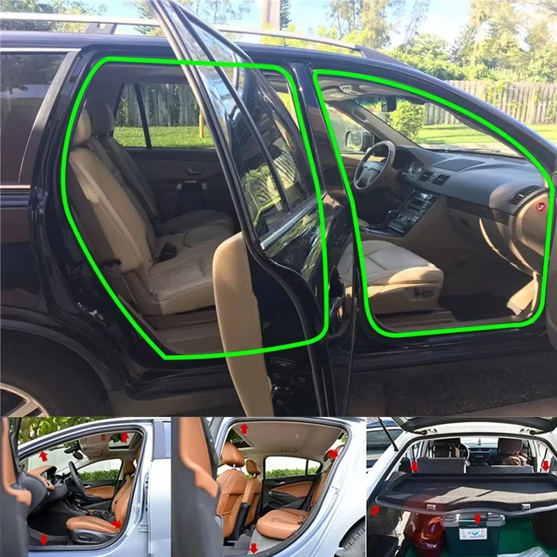Premium Car Door Weatherproof Rubber Seal Kit - Soundproof & Waterproof Edge Trim
