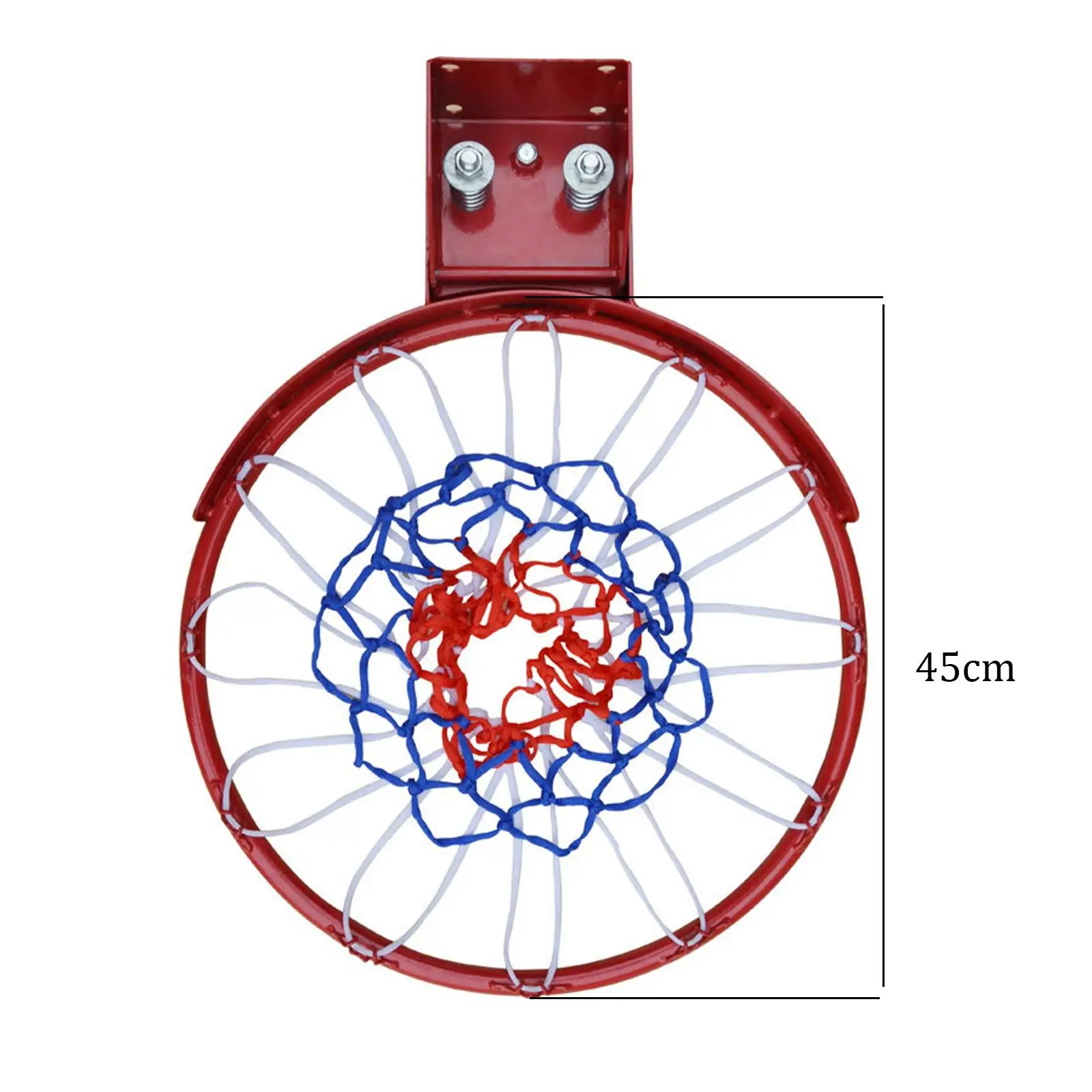 Basketball Hoop and Net Set for Adults Steel Frame 45cm Toys Durable Professional Basketball Rim Indoor Outdoor Game for Pool