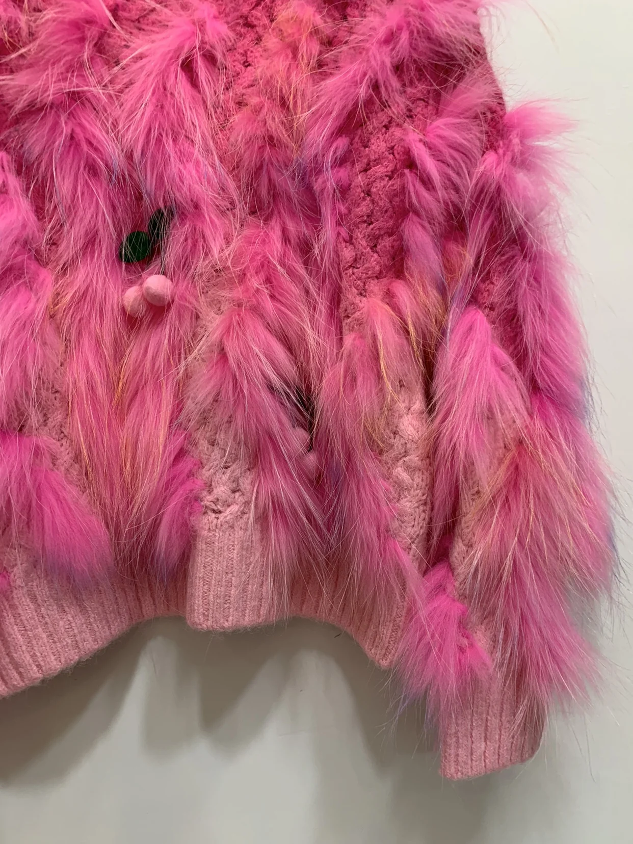 2022 Autumn and Winter New Fox Fur Splicing Knitwear Pullover Wool Sweater Female Raccoon Fur Woven Fake Fur Coat Top Women