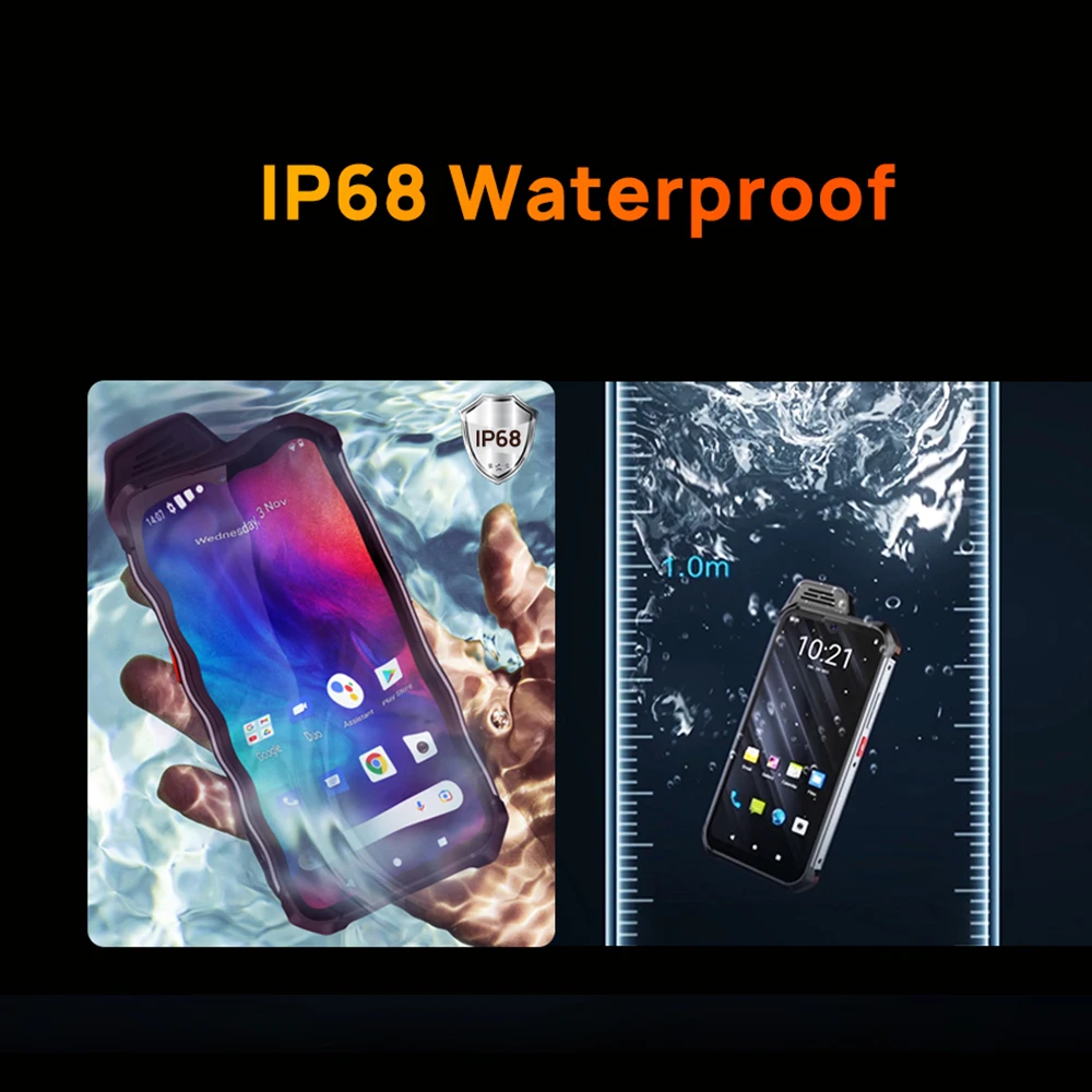 ATEX Explosion-proof IP68 Smartphone UNIWA W888 4GB 64GB Andriod 11 6.3 Inch NFC Cellphone Walkie Talkie 4G Mobile Phone 3