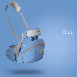 Ergonomic Portable Baby Hip Seat Carrier with Waist Support (Blue)