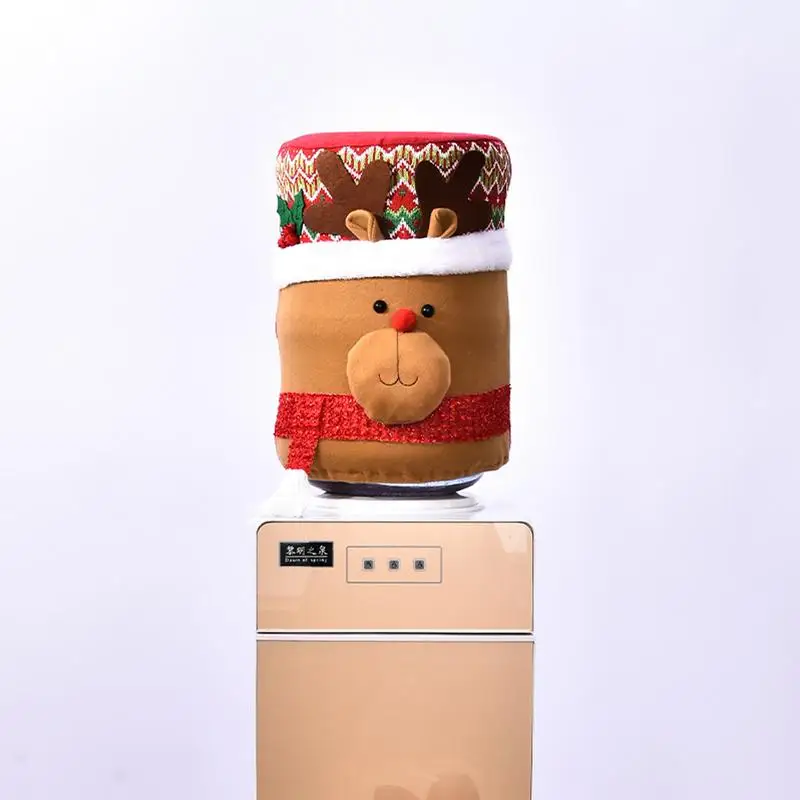Water Jug Cover Christmas Water Bottle Dust Shield Stretchy Bucket Dust Defense Reusable Dispenser Sleeve
