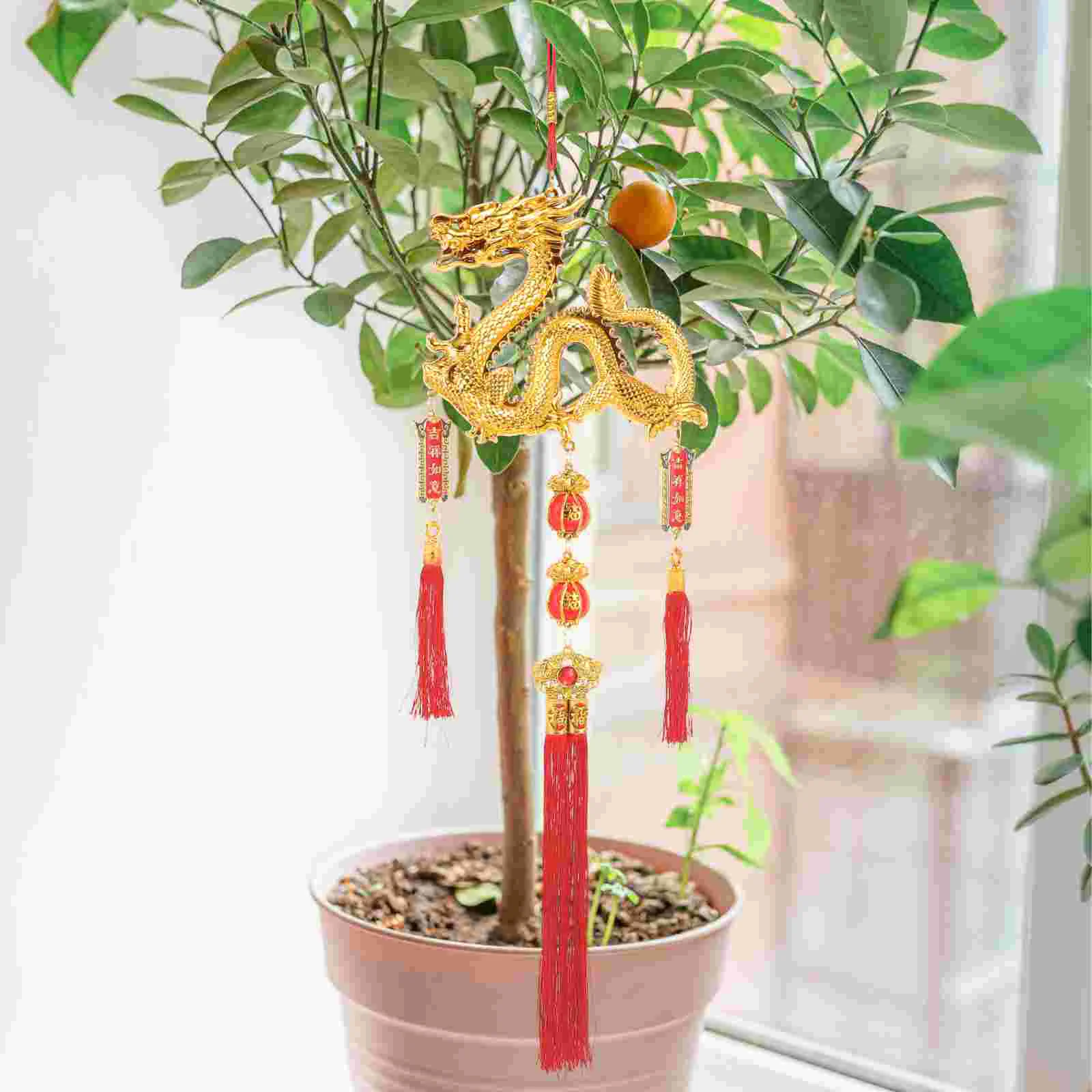 

Dragon Hanging Pendant Year of Dragon Pendant Ornament Charm Hanging Bonsai Decor