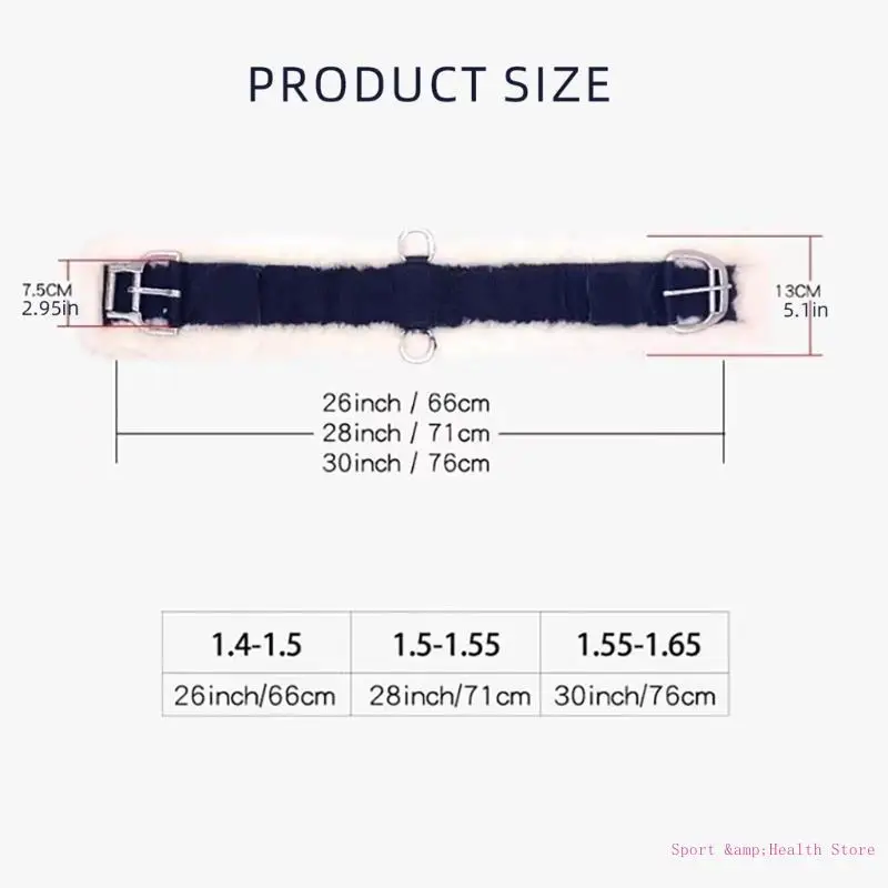 Horse Girth Horses Fleece Girth Elastic English Fleece Horse Cinches