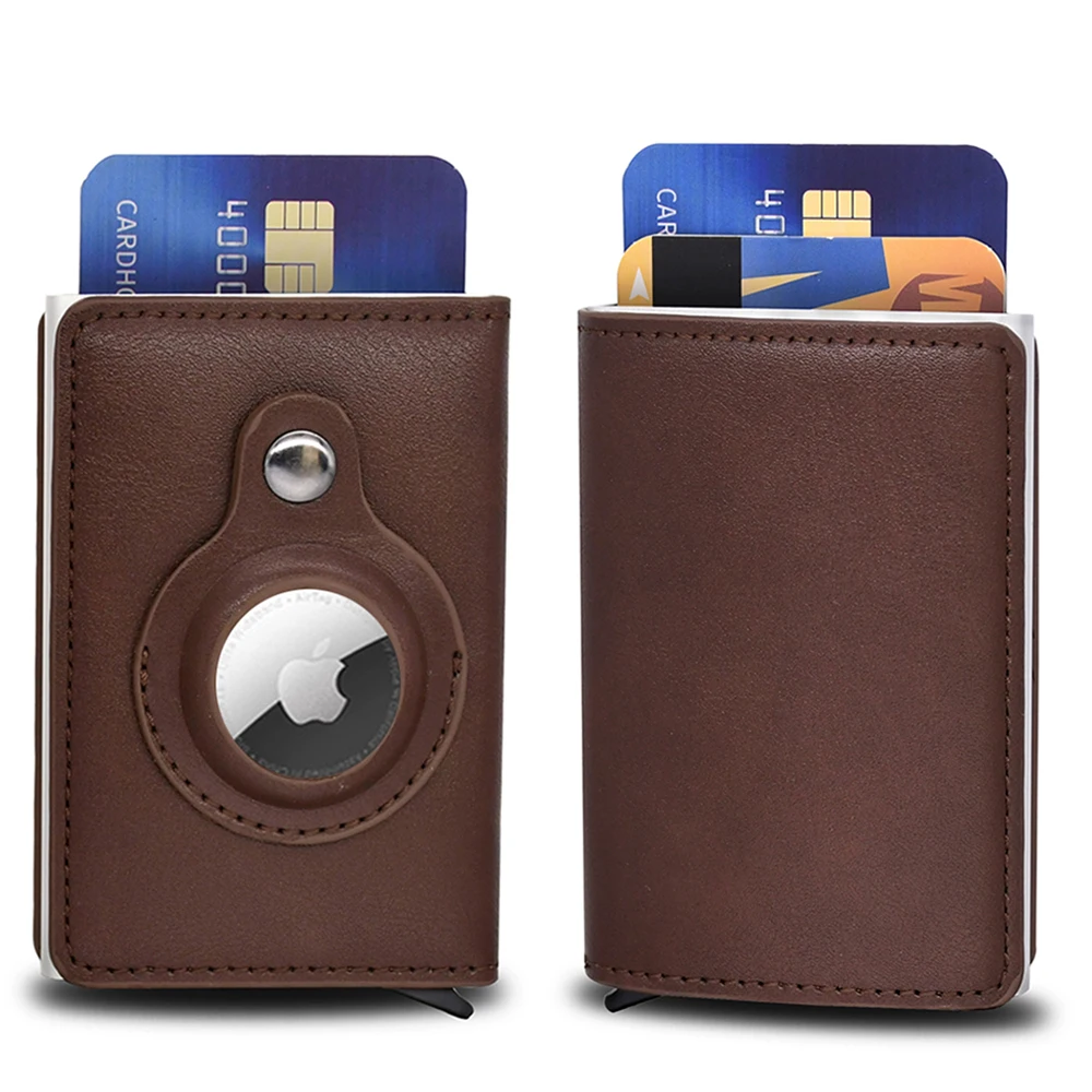 

2022 Airtag Wallet Luxury Leather Card holder For Apple AirTags Tracker Anti-lost Protective Cover Men Women PU Wallet Case