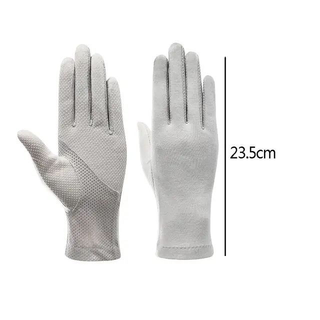 Gants Soleil Mains Gants Fins Femme MORENTSU - Coton écran Tactile Et Protection UV Gants Anti Soleil