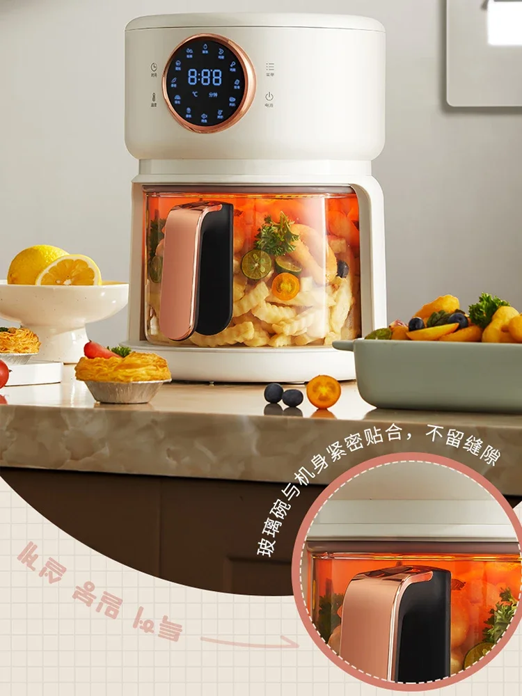 HYUNDAI South Korea mini domestic modern air fryer automatic glass 220v QC-ZG5616A 5