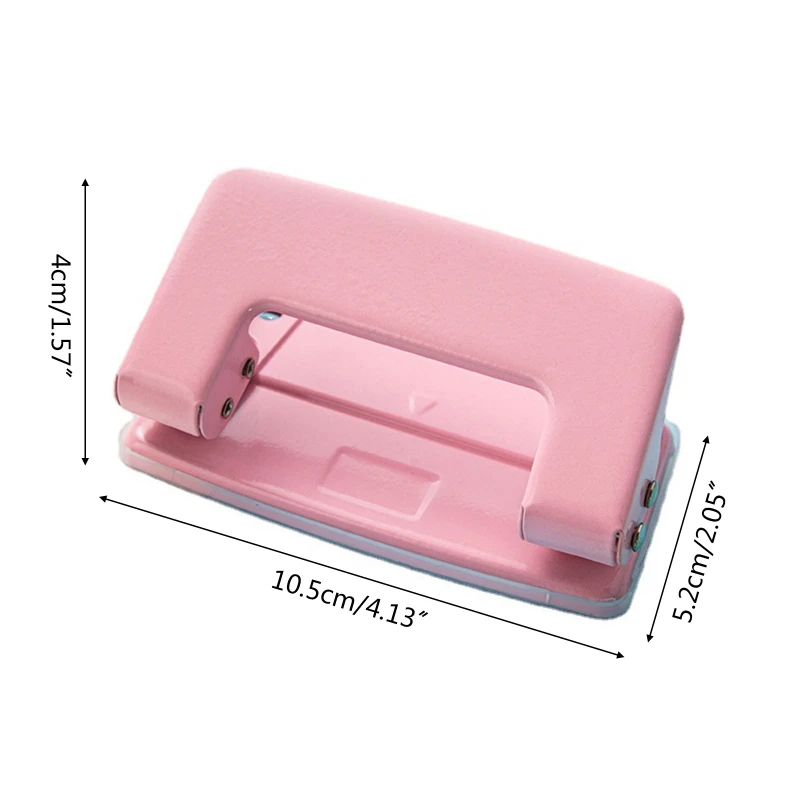 칩 보관함과 휴대용 종이 구멍 펀처 더블 홀 펀치 도구 바인딩 DIY Dropship을위한 10 시트 펀치 용량