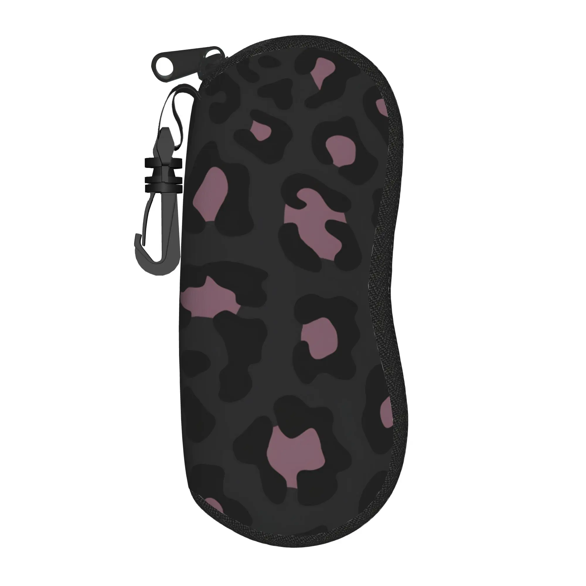 Leopard Print Stylish Eyewear Case with Zip Closure
