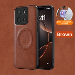 Magnetic Wireless Charging PU Leather Protective Phone Case - Motorola Moto G Stylus (2026) (Brown)