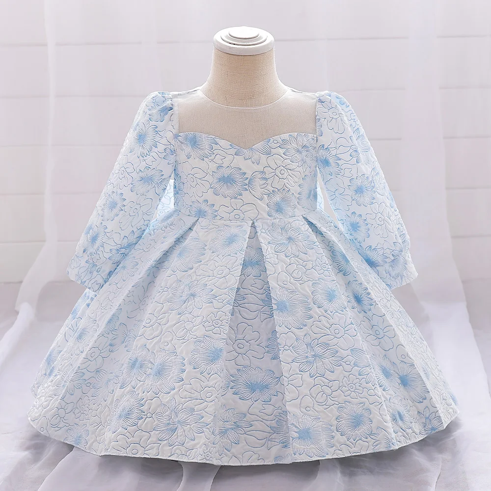 

MQATZ Baby Girl Clothes Sequined Bow Layer 1 Year Kids Tutu Newborn Christening Princess Toddler Birthday Children Summer Dress