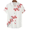 Japanese Aesthetic Cherry Blossom 3D Printed Men Shirt Man/Women Casual Fashion Short Sleeves Shirts Oversized Unisex Clothing 6