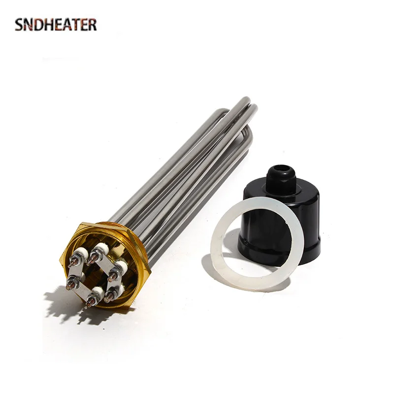 SNDHEATER DN50 G2 Thread Electric Resistance Heating Element 110V 220V 380V Solar Water Immersion Boiler Tube 3KW 6KW 9KW 12KW