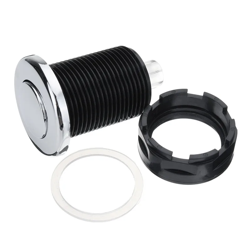 새로운 공압 스위치 켜기 끄기 푸시 공기 스위치 버튼 34mm 욕조 스파 폐기물 쓰레기 처리 월풀 편리한 검정색 스위치