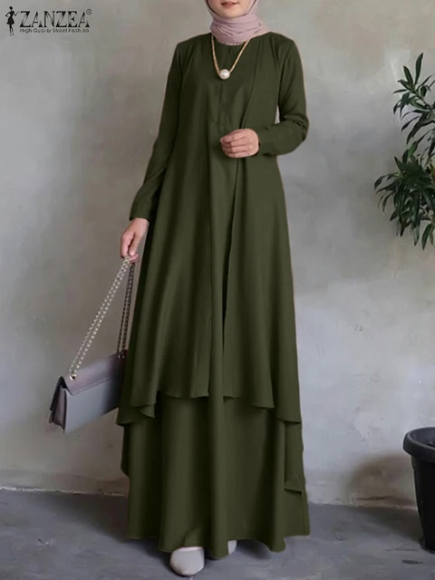 Autumn Fashion Muslim Dress Women Long Sleeve Abaya 4 Autumn Fashion Muslim Dress Women Long Sleeve Abaya 4