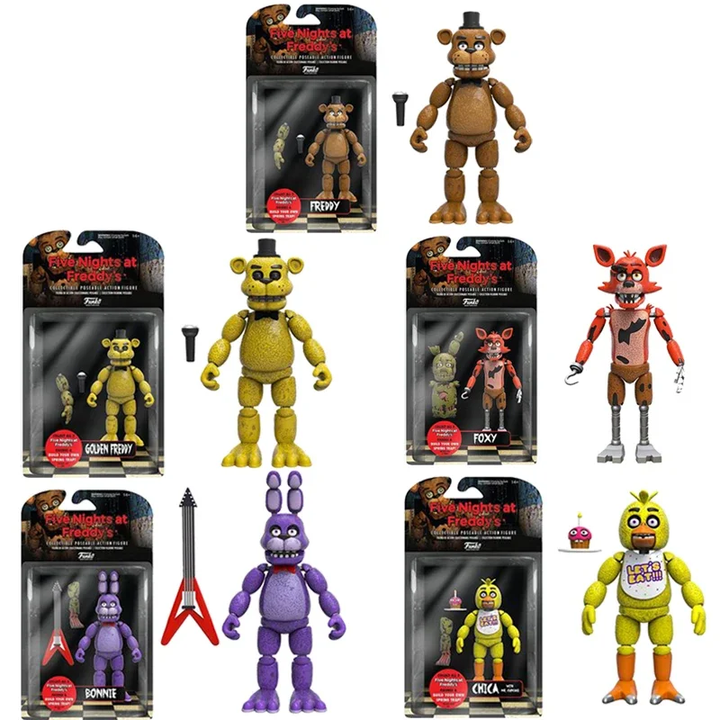 Figuras de acción de FNAF, Freddy Bonnie Foxy Chica, Fazbear Bear, colección de PVC, Nightmare Fredbear, Balloon Boy Dolls, modelo de 15cm