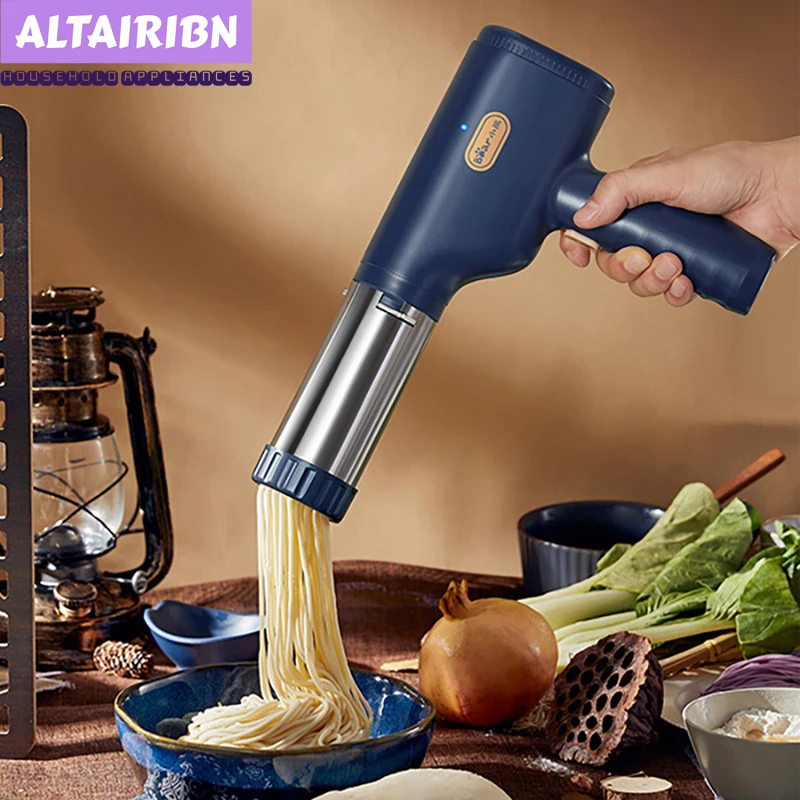 Electric Handheld Pasta Makers Automatic Portable Noodle Ramen Machine Rechargeable Wireless One Button Control USB Charging