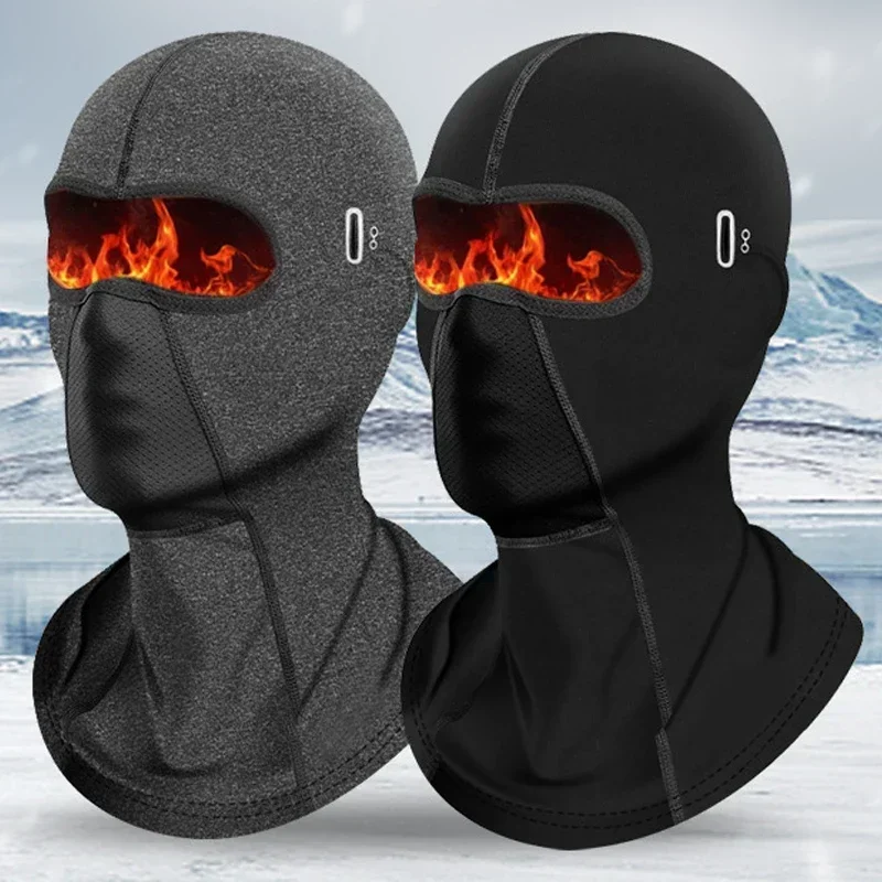 

Winter Warm Cycling Cap for Men Bicycle Motorcycle Balaclava Windproof Sports Scarf Velvet Bike Face Cover Women Hiking Ski Hat
