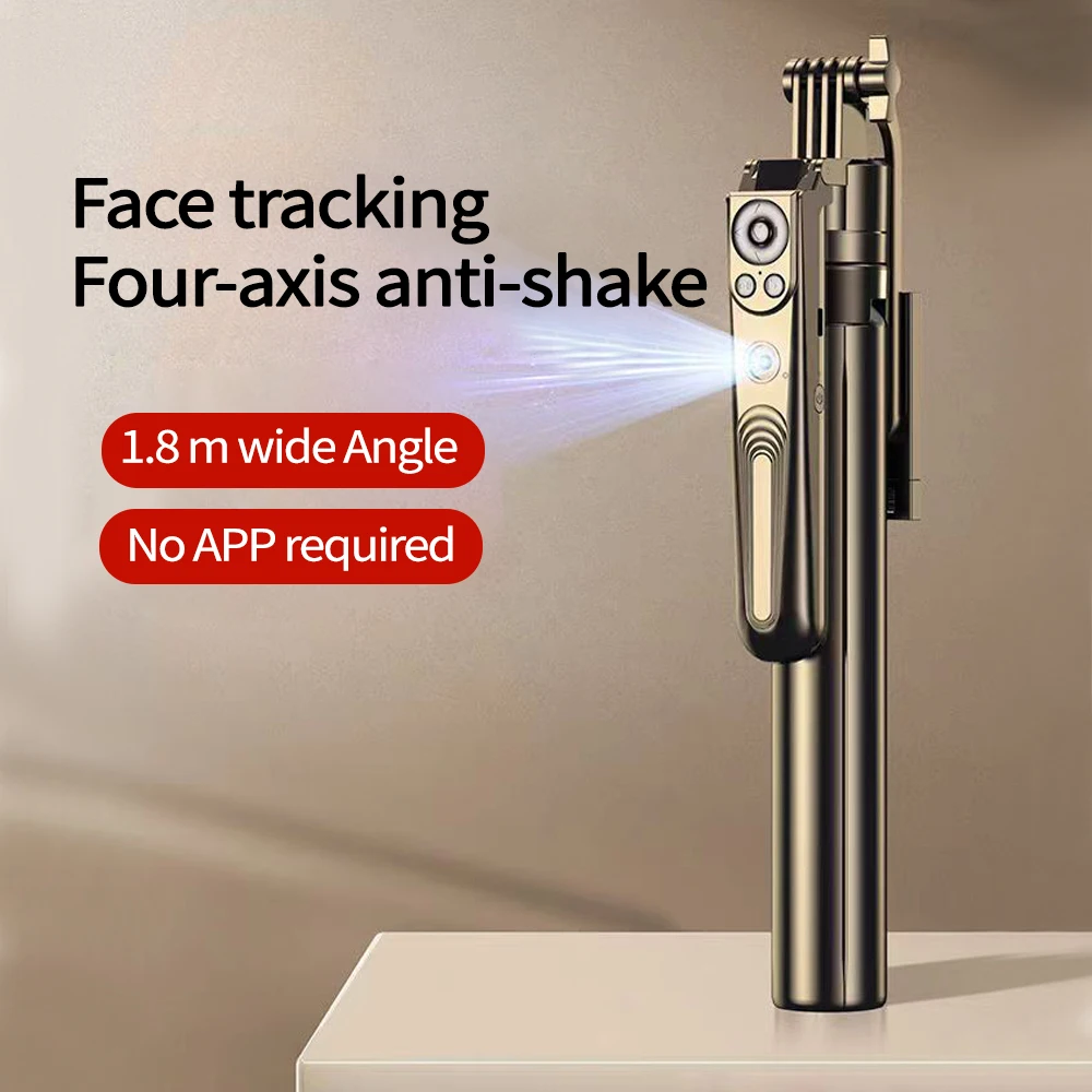 70.8inch AI face Automatic Tracking Mobile Phone Selfie Stick Adjustable Extension Pole Tripod Mounted Universal Frame