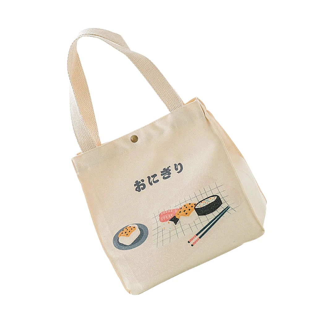 

Canvas Insulation Bag Water Proof Bags Handheld Cool Insulated Storage Bento Lunch Pouch