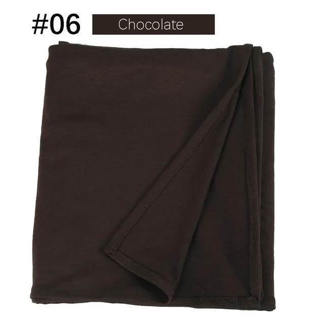 Muslim Women Premium Instant Cotton Jersey Hijab Scarf Jersey Hijabs Scarves With Hoop Pinless HeadScarves 53 colors 06