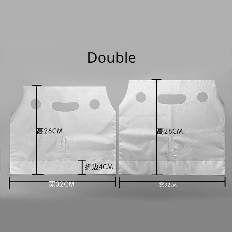 Milk Tea Takeaway Packaging Bag Beverages Coffee Single Cup Double Cup Bag Disposable Transparent Plastic Portable Packaging Bag 4