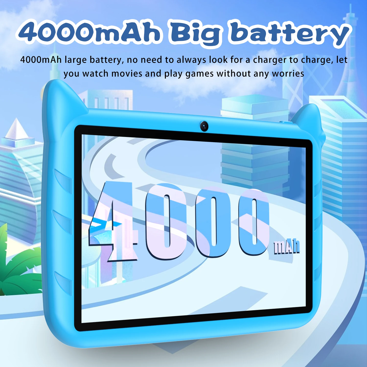 New 7 Inch Cartoon Pattern Tablets 5G Wifi Dual Cameras Quad Core 4GB+ 64GB ROM Kids Software Learning Education Games Tablet Pc 4