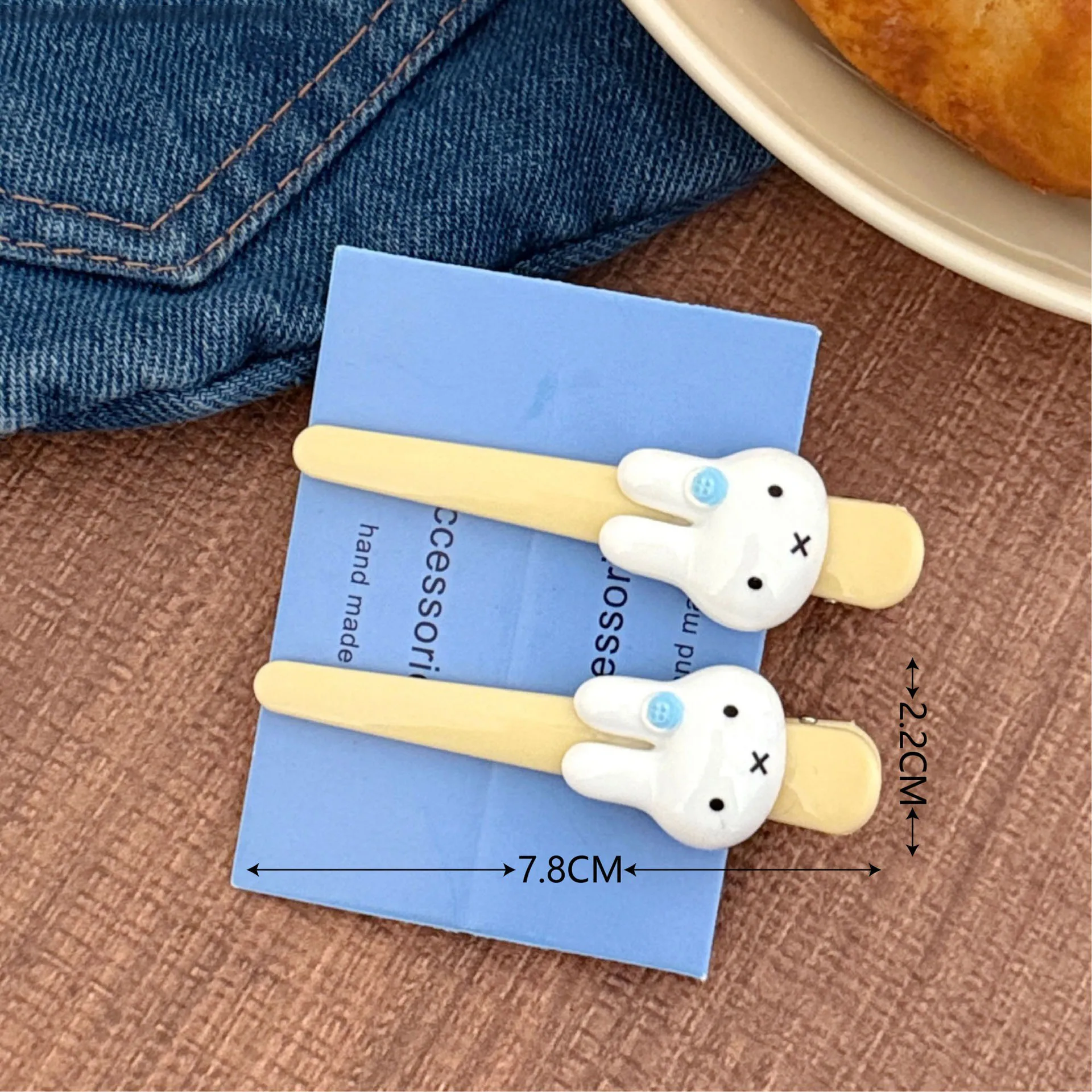 2/4 Stück Niedliche Miffy-Kaninchen Fransen-Haarspangen Süße Entenschnabel-Clips Cartoon-Make-up-Clips Miffy-Accessoires – Detail 1