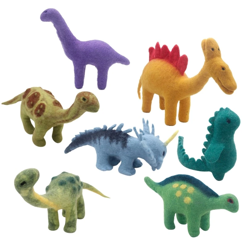 

H7EA милые фетровые куклы-динозавры с животными, домашние праздничные украшения для рождественского подарка