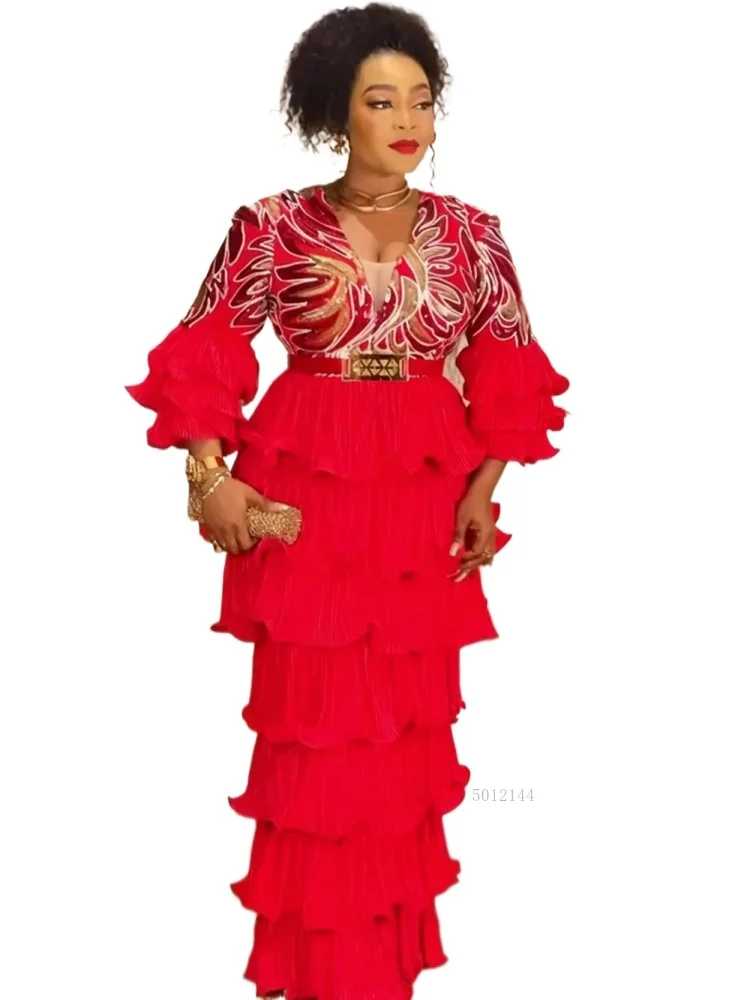 Elegant African Dresses for Women, Muslim Fashion Abayas, Dashiki Robe, Kaftan, Long Maxi Dress, Turkish Africa, New, 2026