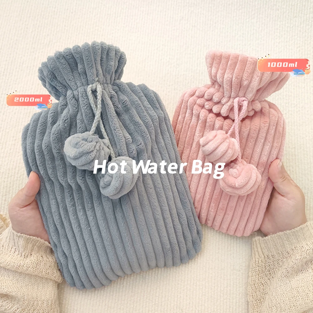 

Plush Hot Water Bottle Water-filling Hand Warmer for Home Winter Warm Explosion-Proof Reusable Hot Water Bag 1000-2000ml