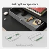 Sturdy Height Adjustable Electric Standing Desk with Drawers, Stand Up Table with Large Storage Shelf, Sit Stand Desk, Black Top 5