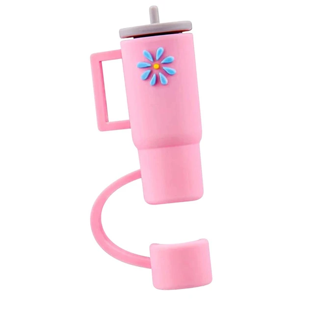 Drinking Straw Cover, Reusable Splashproof Universal Straw Caps