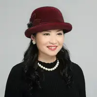 Women Winter Hat Elegant Windproof Flower Embellished Basin Hat Ultra-Thick Keep Warm Autumn Winter Imitation Fur Hat Basin Caps 2