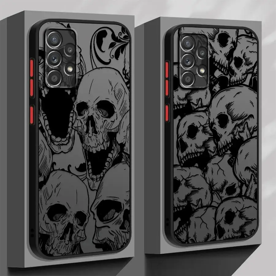 Spooky Skull Pattern Phone Case - Four Designs