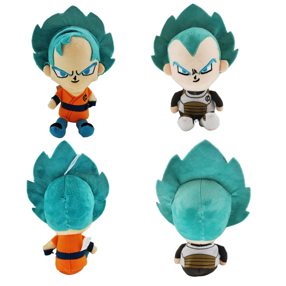 20cm Dragon Ball Plush Anime Toys Super Saiyan Blue Goku Vegeta PP Cotton Stuffed Dolls Cartoon Characters Kids Xmas For Gifts dragon ball xenoverse 2 super pass