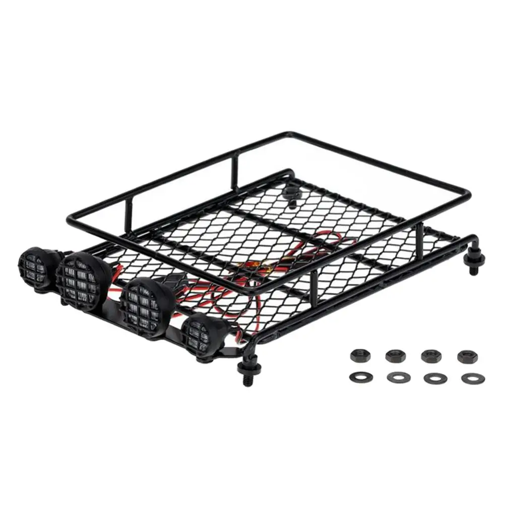 RC Car Parts Roof Rack w/ LED Lights for 1:8 1:10 CC01 RC4WD D90 SCX10 Axial | Игрушки и хобби