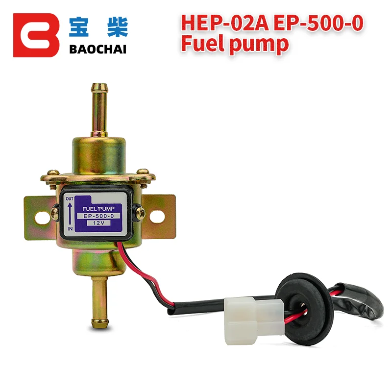 Inline Bomba de Combustível Elétrica Transferir Bomba de Combustível para Cortador de Grama Carburador Gás Motor Diesel 12v 2.54psi Ep5000 Hep-02a