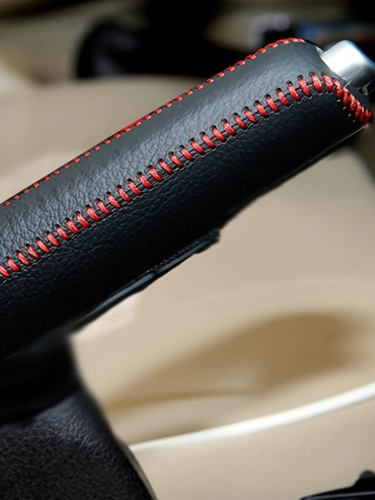Car Handbrake Grip Carbon Fiber Protector Cover Interior Stylish Decor Honda Car Accessories Skoda hand brake cover