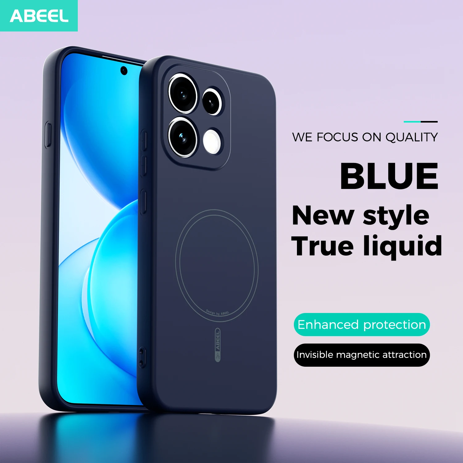 Smooth Liquid Silicone Shockproof Case - ABEEL Back Panel