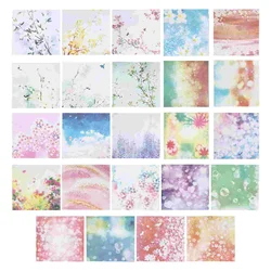 100 Sheets Double - Sided Creative Origami Paper for DIY Crafts - Flower & Floral Designs (As Shown)