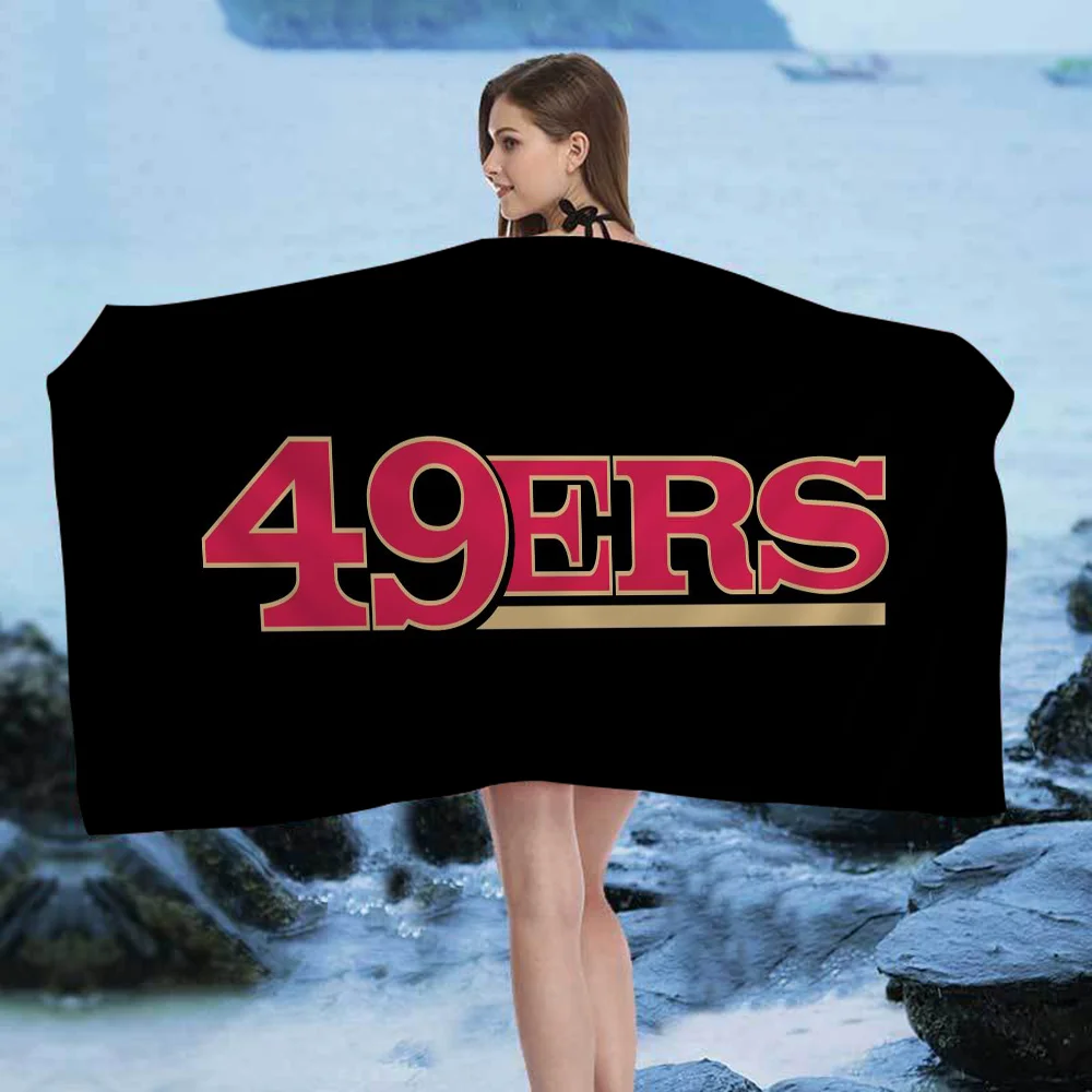 San Francisco 49er Team Big Microfiber Beach Towels Quick Dry Towel Sand Beach Towels Pool Towel for Travel Swim Pool Yoga