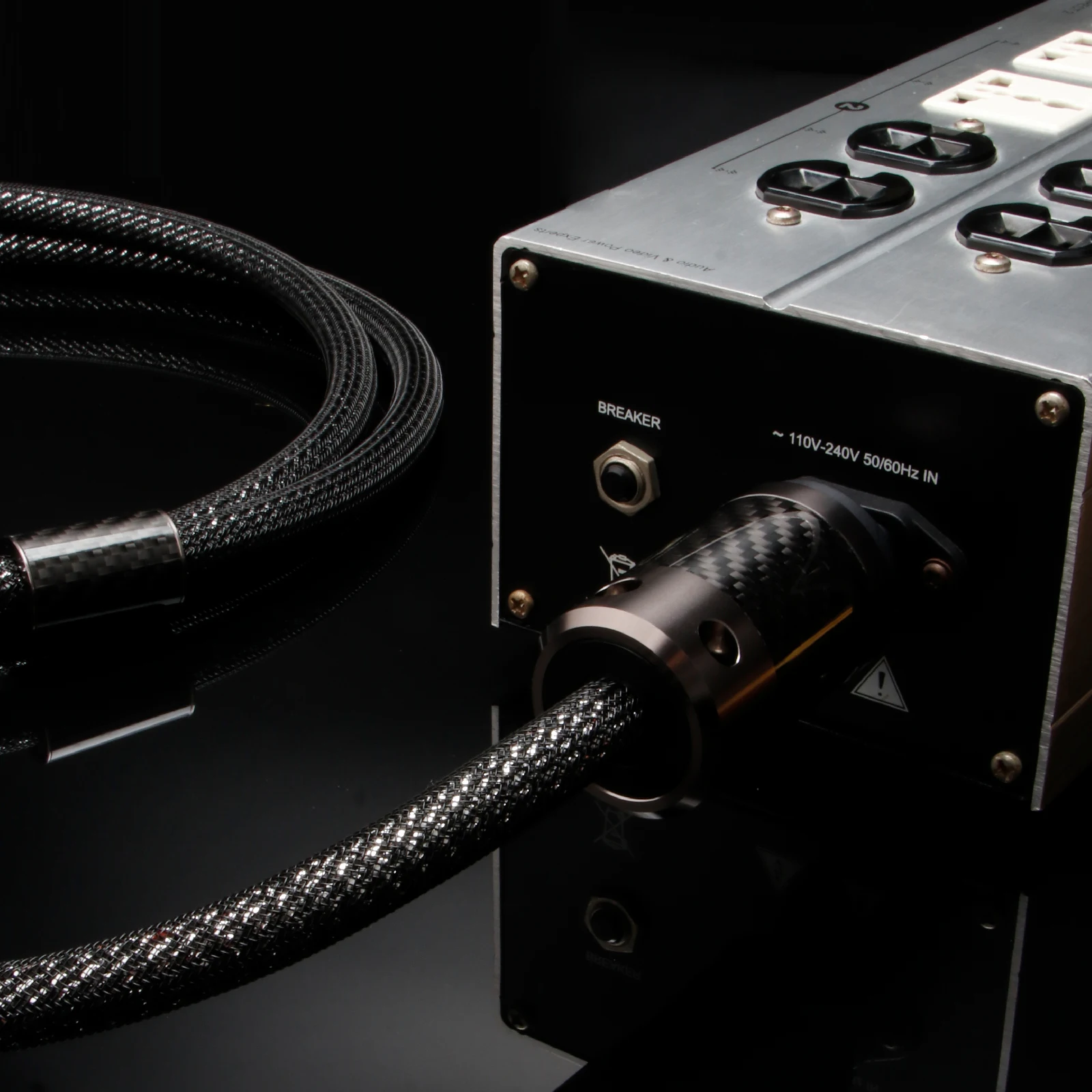 Hifi 순수 실버 전원 케이블 미국/EU Schuko 전원 코드 Audiophile AC 전원 와이어 탄소 섬유 플러그가있는 실버 쉴드 Sweet Sound