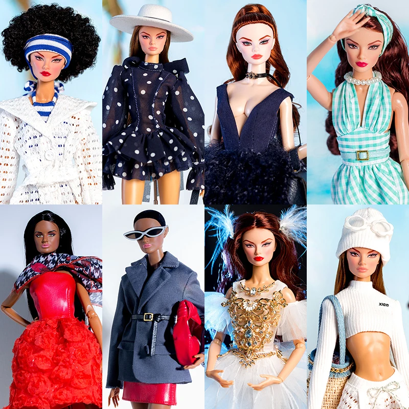 XianXian Supermodel Doll Clothes Suit 32cm DollHouse COOL GIRL Holiday Series DIY Dress Up Toys 1/6 BJD Collector Birthday Gifts
