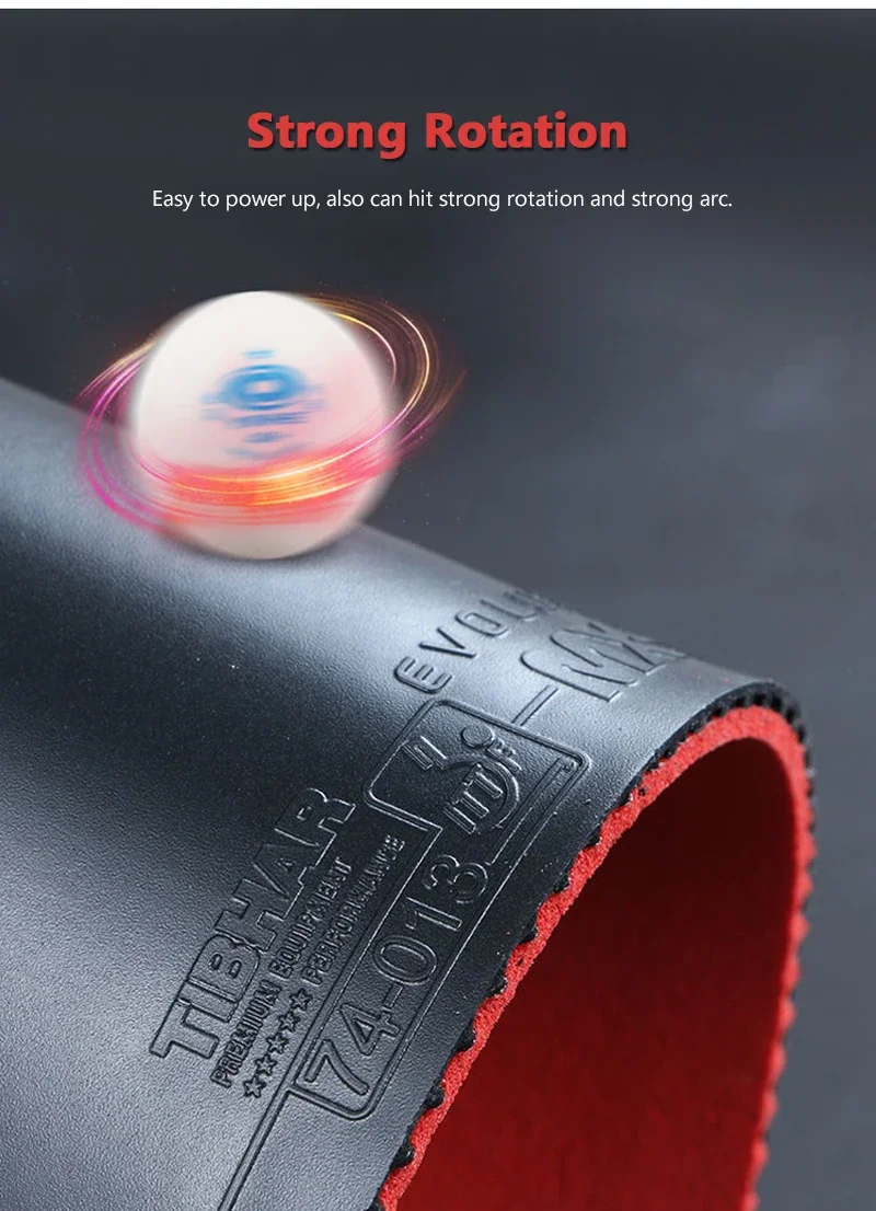 Tibhar-Evolution EL-P Table Tennis Rubber, Professional Non-Toxic Pimples-in Ping Pong Rubber for Quick Attack