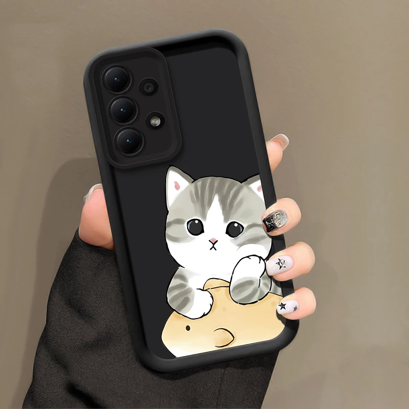 Cute Anime Cat Silicone Soft Phone Case Cover