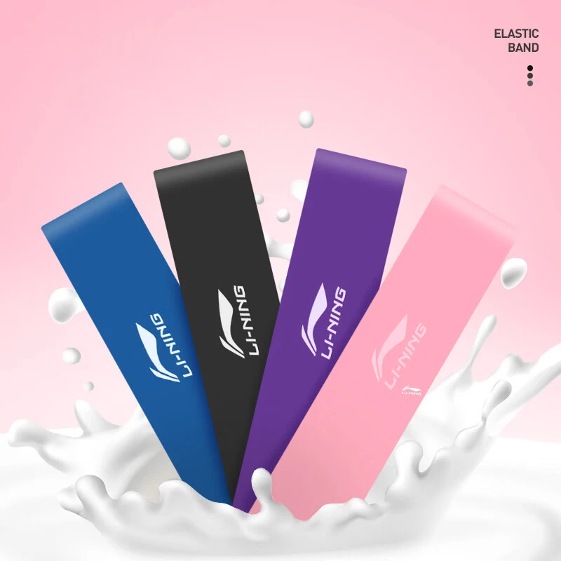 Li-Ning Women Yoga Elastic Band Strength Training Fitness Buttocks Lifting Stretching Tension Rope 2pcs fitness resistance band fitness accessories