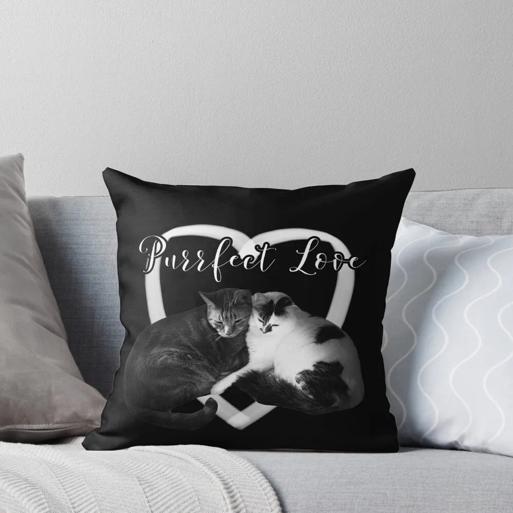 

Purrfect Love Cats Perfect Love Cats Cat Lover Valentine’s Cats Throw Pillow Christmas Pillow Covers Decorative pillow case