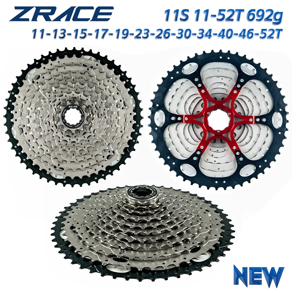 Bicycle Cassette Bike Freewheel ZRACE Bicycle Cassette 11 Speed MTB bike freewheel 11-46T / 11-50T / 11-52T Aluminum alloy bracket Free a adapter